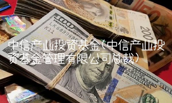 中信产业投资基金(中信产业投资基金管理有限公司总裁)