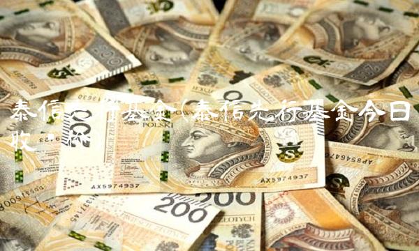 泰信先行基金(泰信先行基金今日收盘价)