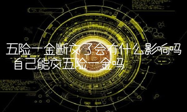 五险一金断交了会有什么影响吗 自己能交五险一金吗