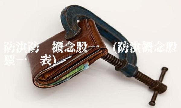 防洪防汛概念股一览(防洪概念股票一览表)