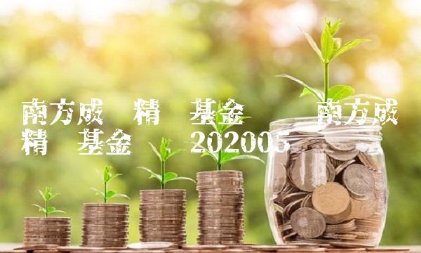 南方成份精选基金净值 南方成份精选基金净值202005