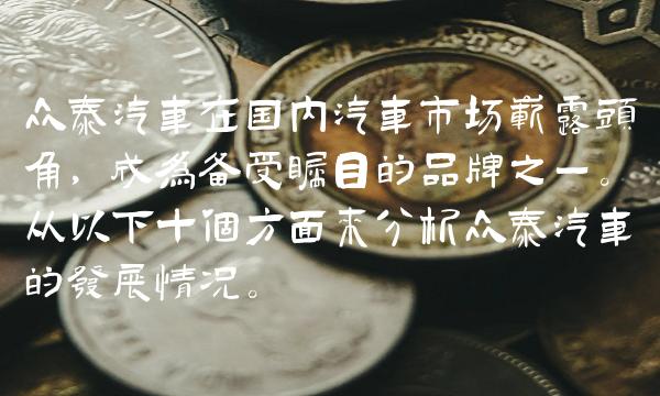 众泰汽车在国内汽车市场崭露头角，成为备受瞩目的品牌之一。从以下十个方面来分析众泰汽车的发展情况。