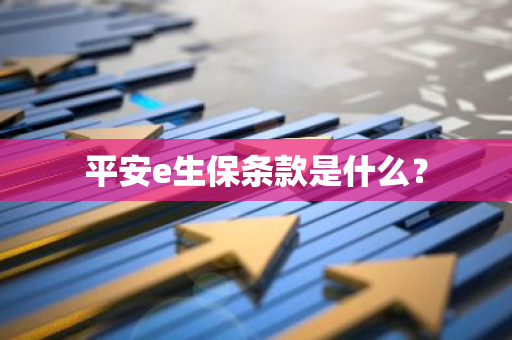 平安e生保条款是什么？