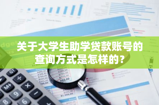 关于大学生助学贷款账号的查询方式是怎样的？