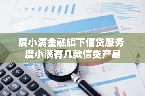 度小满金融旗下信贷服务 度小满有几款信贷产品