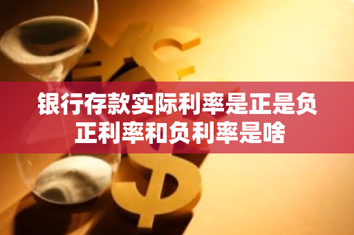 银行存款实际利率是正是负 正利率和负利率是啥