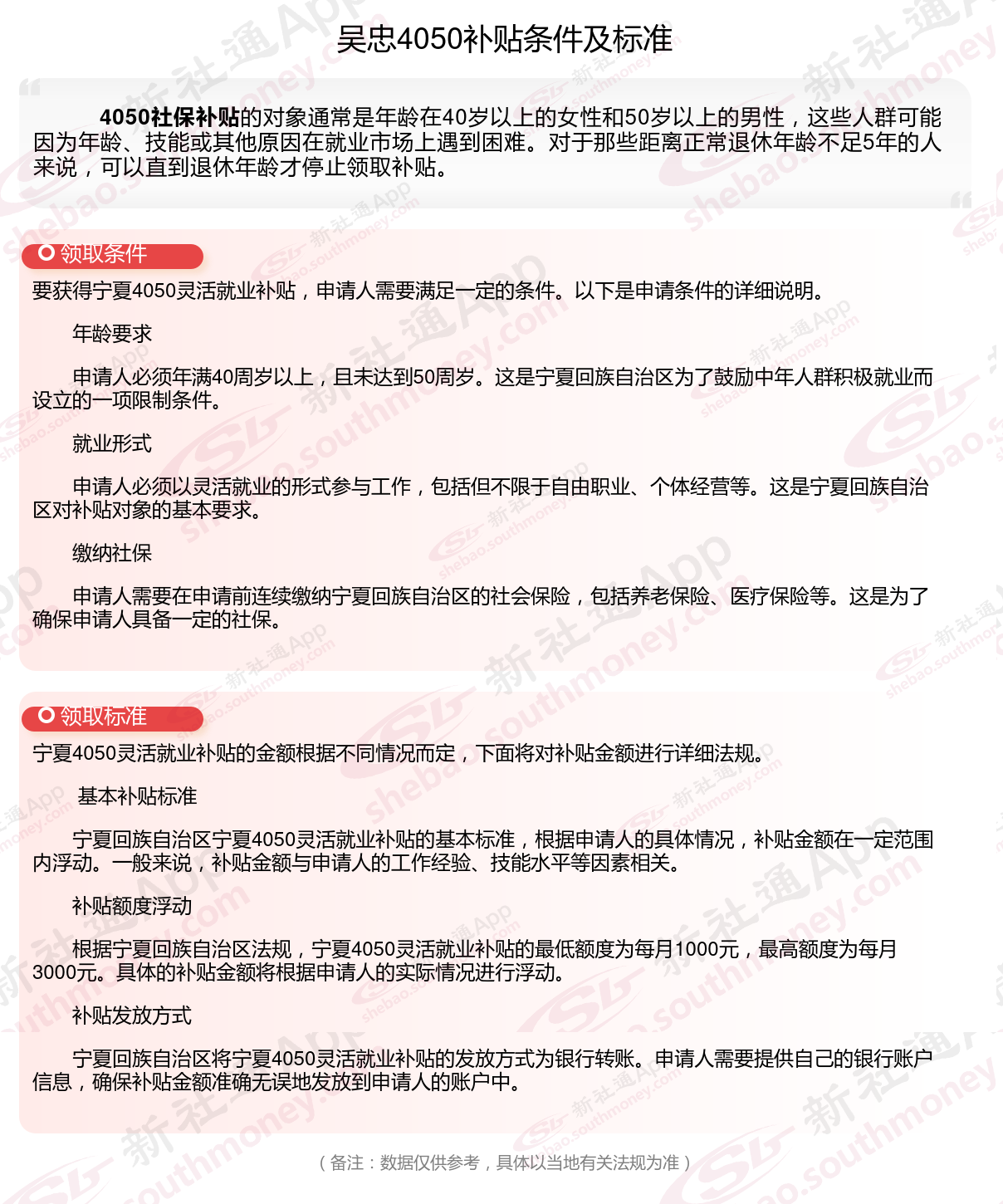 2023~2024年吴忠4050社保补贴多少钱一个月（4050补贴申请条件 4050补贴申请流程）