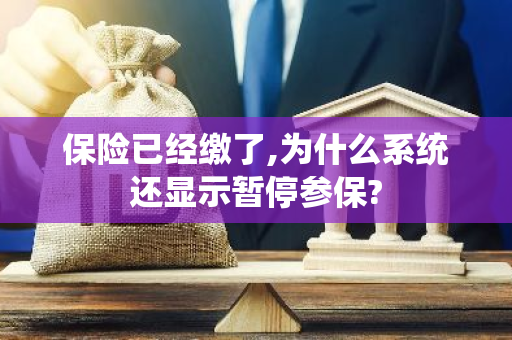 保险已经缴了,为什么系统还显示暂停参保?