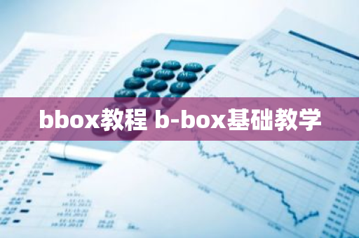 bbox教程 b-box基础教学