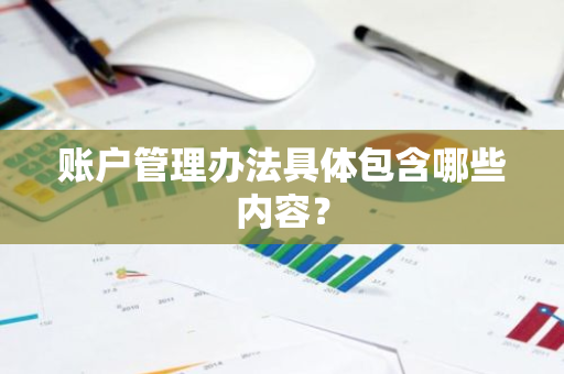 账户管理办法具体包含哪些内容？