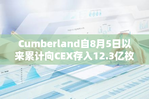 Cumberland自8月5日以来累计向CEX存入12.3亿枚USDT