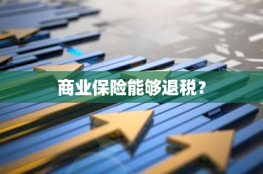 商业保险能够退税？