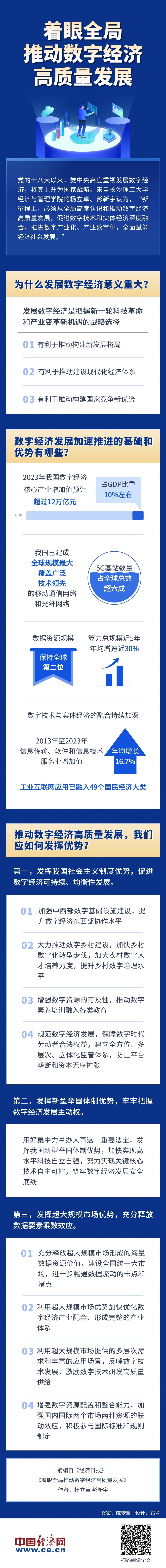 着眼全局推动数字经济高质量发展