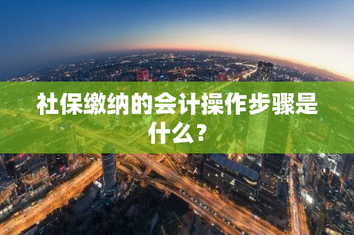 社保缴纳的会计操作步骤是什么？