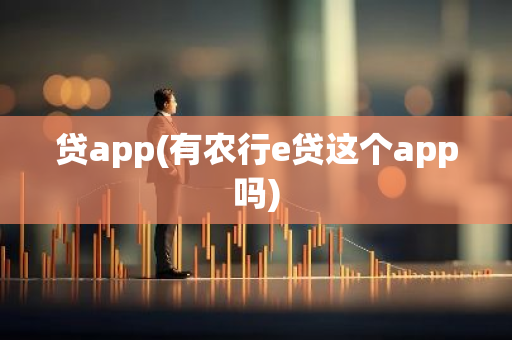 贷app(有农行e贷这个app吗)