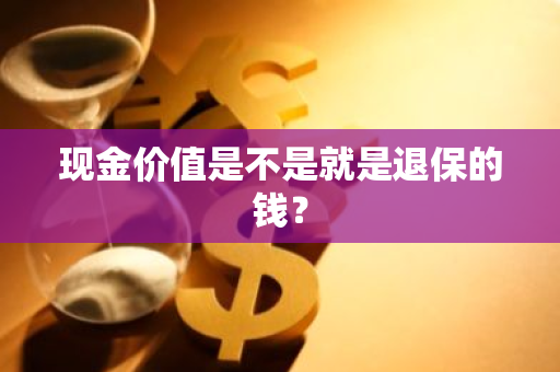 现金价值是不是就是退保的钱？