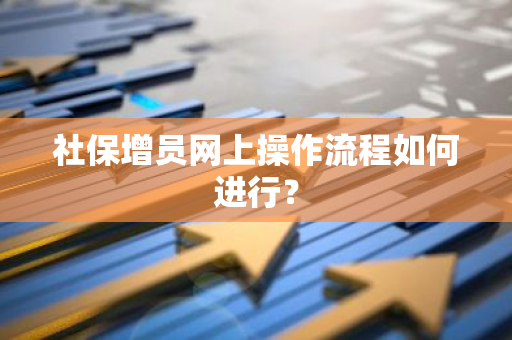 社保增员网上操作流程如何进行？