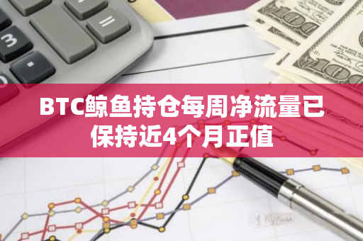 BTC鲸鱼持仓每周净流量已保持近4个月正值