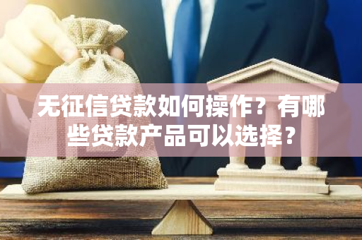 无征信贷款如何操作？有哪些贷款产品可以选择？