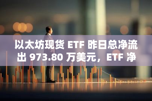 以太坊现货 ETF 昨日总净流出 973.80 万美元，ETF 净资产比率达 2.25%