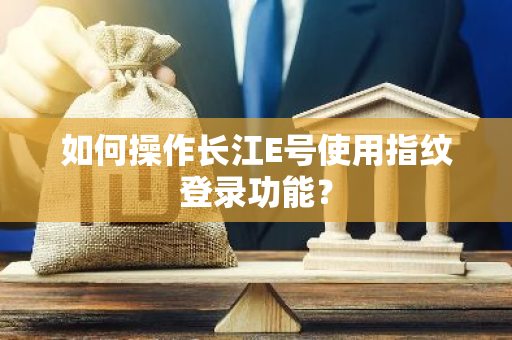 如何操作长江E号使用指纹登录功能？