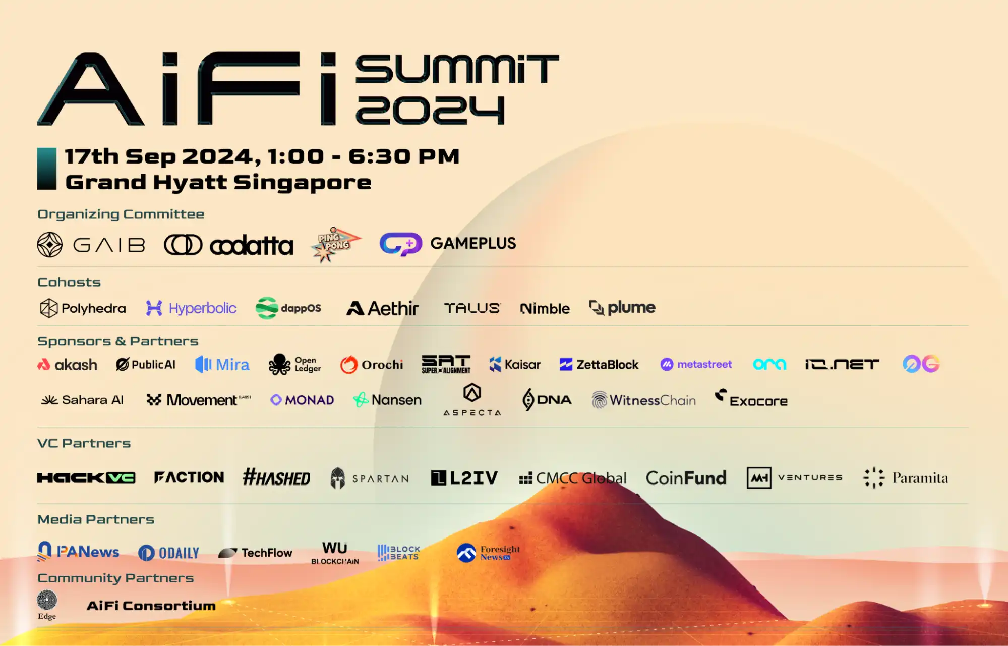 相约TOKEN2049，在 “AiFi Summit 2024”与GAIB、Codatta、PingPong、GamePlus 等众多项目共探AiFi的未来