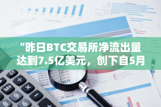 "昨日BTC交易所净流出量达到7.5亿美元，创下自5月以来的新高纪录"