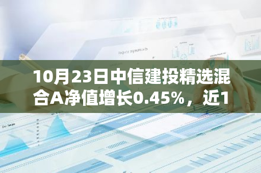 10月23日中信建投精选混合A净值增长0.45%，近1个月累计上涨20.0%