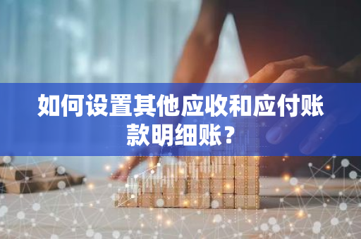 如何设置其他应收和应付账款明细账？