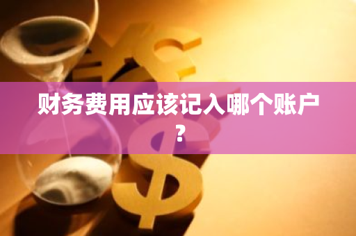 财务费用应该记入哪个账户？