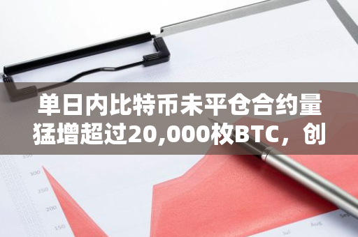 单日内比特币未平仓合约量猛增超过20,000枚BTC，创历史新高