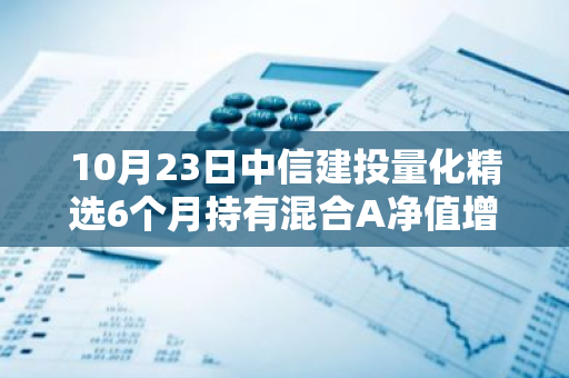 10月23日中信建投量化精选6个月持有混合A净值增长0.14%，近1个月累计上涨16.07%