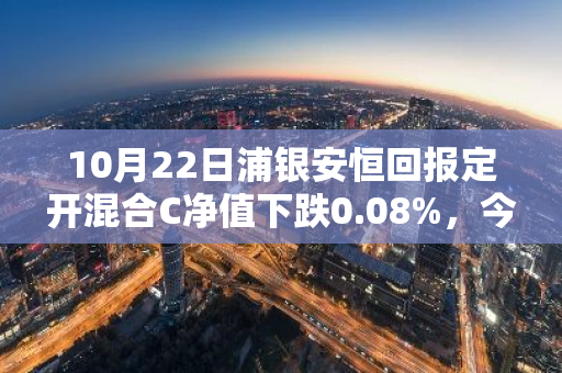 10月22日浦银安恒回报定开混合C净值下跌0.08%，今年来累计下跌0.28%