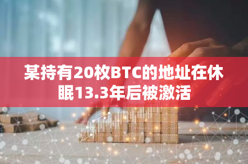 某持有20枚BTC的地址在休眠13.3年后被激活