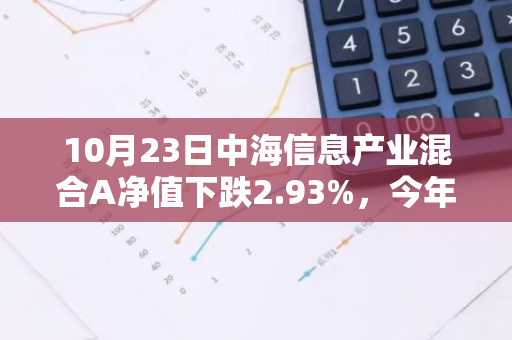 10月23日中海信息产业混合A净值下跌2.93%，今年来累计上涨0.06%