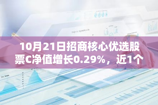 10月21日招商核心优选股票C净值增长0.29%，近1个月累计上涨17.52%