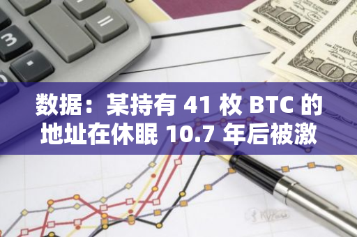 数据：某持有 41 枚 BTC 的地址在休眠 10.7 年后被激活