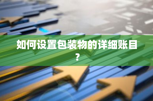 如何设置包装物的详细账目？