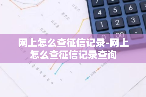 网上怎么查征信记录-网上怎么查征信记录查询