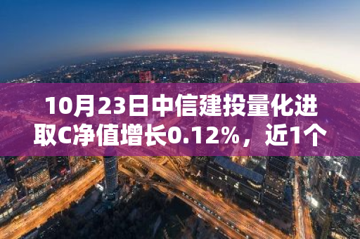 10月23日中信建投量化进取C净值增长0.12%，近1个月累计上涨16.62%