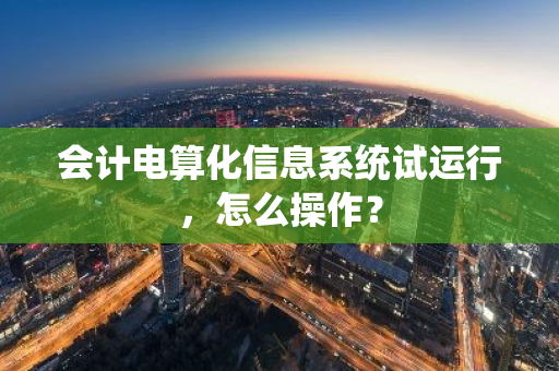 会计电算化信息系统试运行，怎么操作？