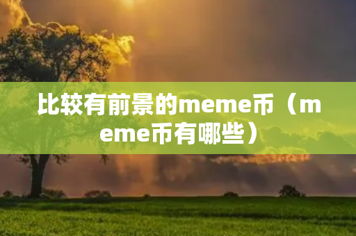 比较有前景的meme币（meme币有哪些）