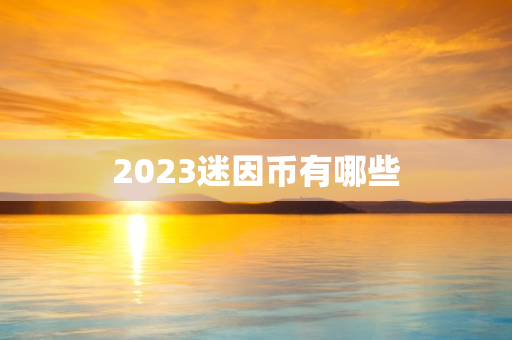 2023迷因币有哪些