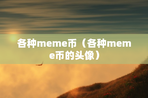 各种meme币（各种meme币的头像）