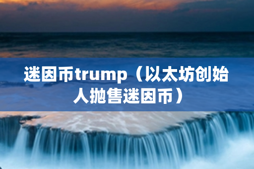 迷因币trump（以太坊创始人抛售迷因币）