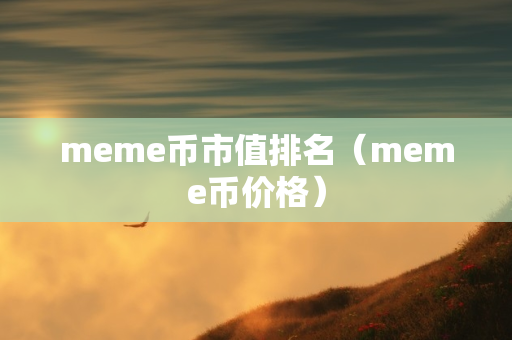 meme币市值排名（meme币价格）