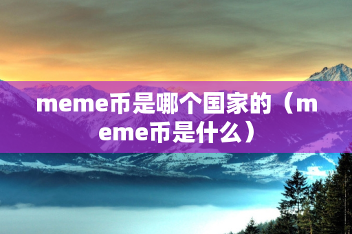 meme币是哪个国家的（meme币是什么）