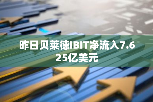 昨日贝莱德IBIT净流入7.625亿美元