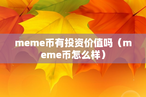 meme币有投资价值吗（meme币怎么样）