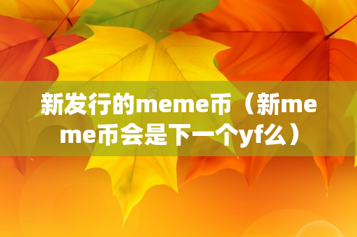 新发行的meme币（新meme币会是下一个yf么）